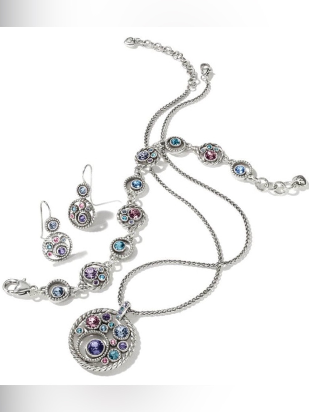 🩵 FULL SET BRIGHTON HALO TANZANITE SWAROVSKI CRYSTAL - RETIRED